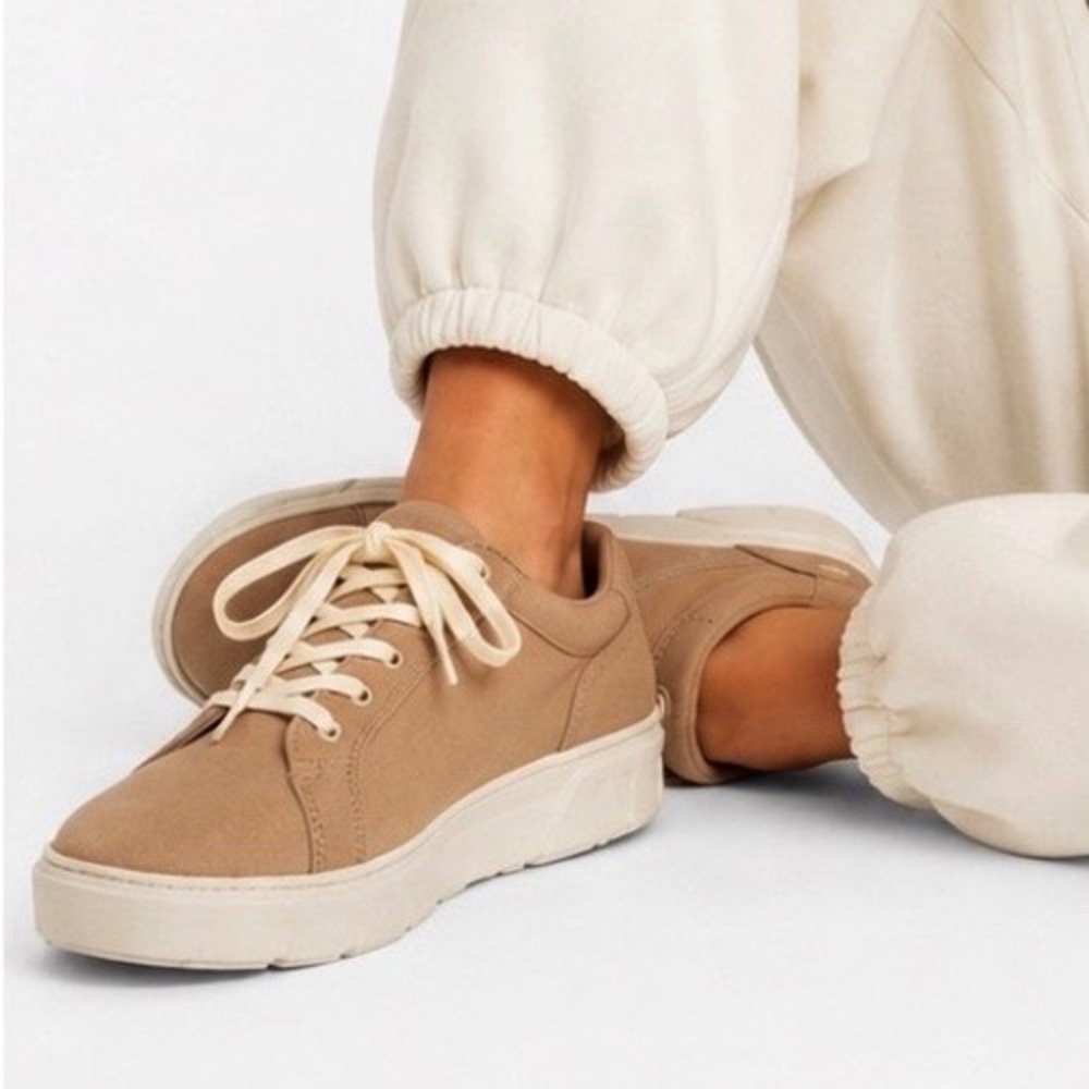Timberland Maple Grove Oxford Canvas Sneakers Mauve Pink‎ W8.5 Streetwear 106-34